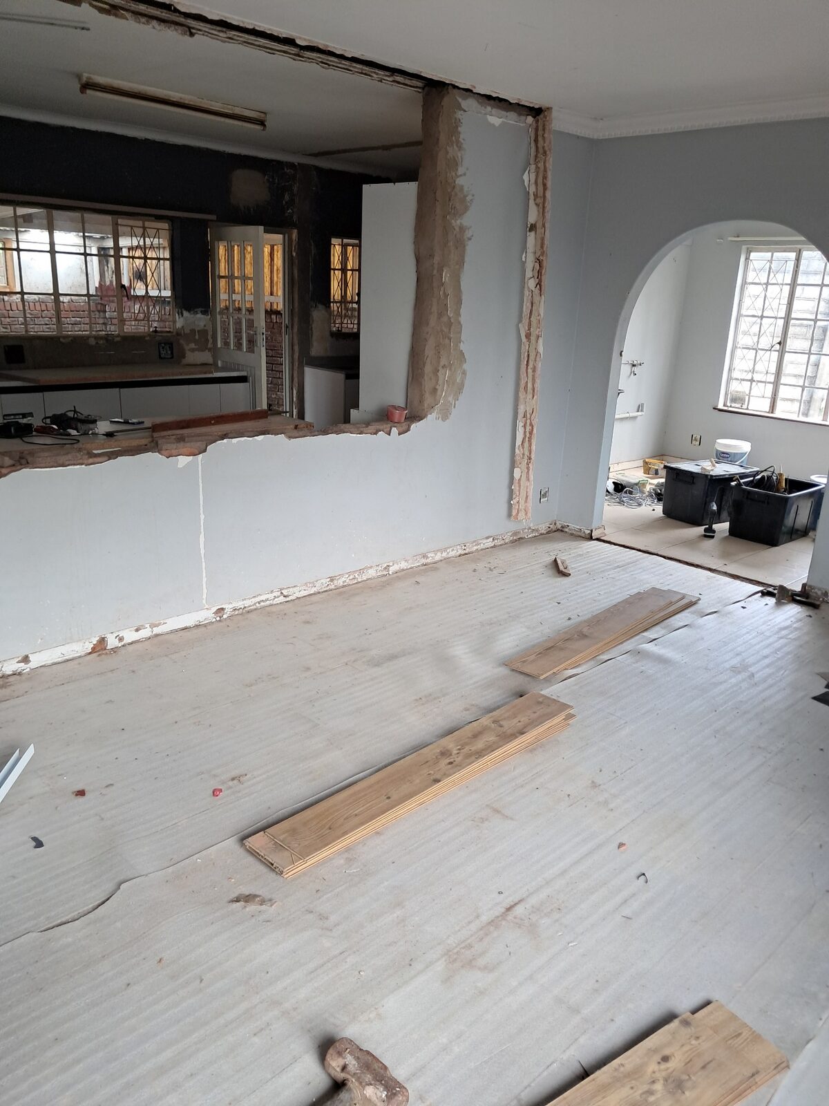 Doorway during interior renovation