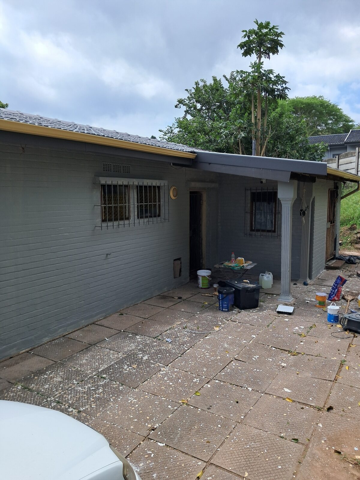 Whitewashed wall — property maintenance