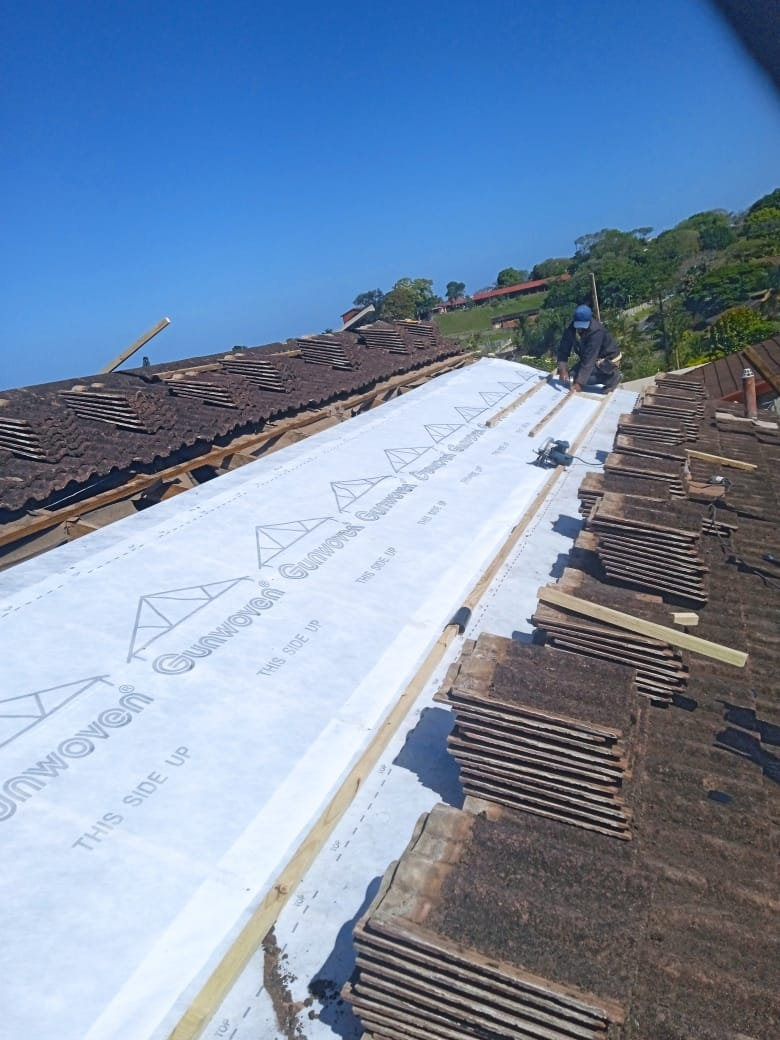 Roof replacement underway